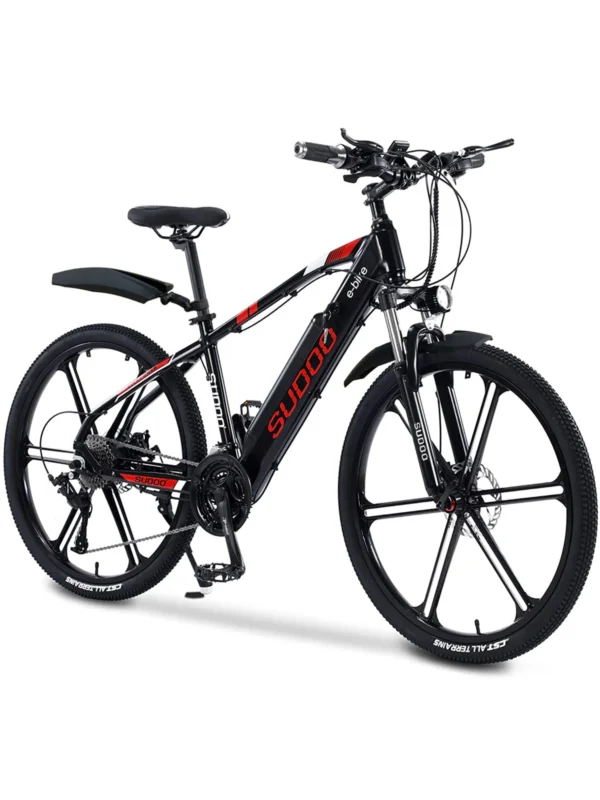 Azraa Electric Bike | Red Warrier 26" Electric Mountain Pedal E-Bike | 36V12A Battery with Integrated wheels |