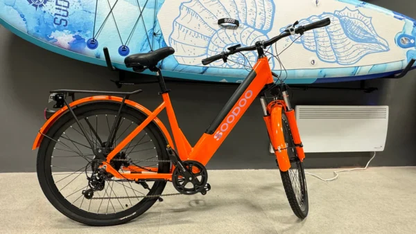 Azraa Mountain Electric Bike | Fluorescent Orange Electric Bicycle | 36V 12AH Battery Ebike(Second Hand) - Image 2