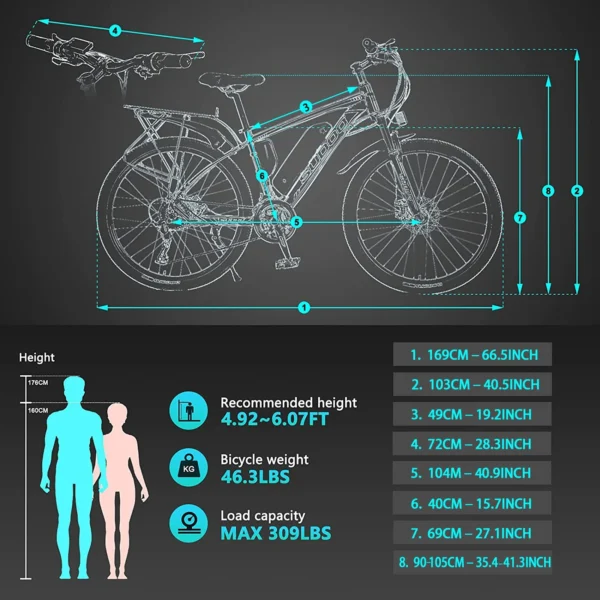 Azraa Electric Bike | Red Warrier 26" Electric Mountain Pedal E-Bike | 36V12A Battery with Integrated wheels | - Image 3
