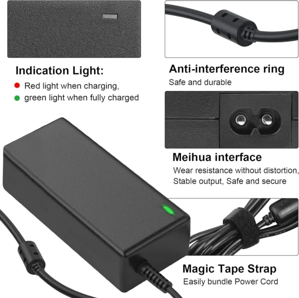 Azraa 42V 36V 2A Electric Bike Battery Charger for 36V 2A | 10S Li-on Battery E-bike Electric Scooter Power Supply DC 5.5mm x 2.1mm - Image 3