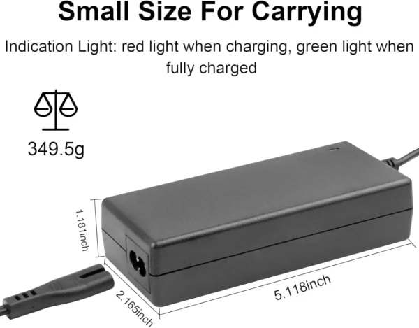Azraa 42V 36V 2A Electric Bike Battery Charger for 36V 2A | 10S Li-on Battery E-bike Electric Scooter Power Supply DC 5.5mm x 2.1mm - Image 5