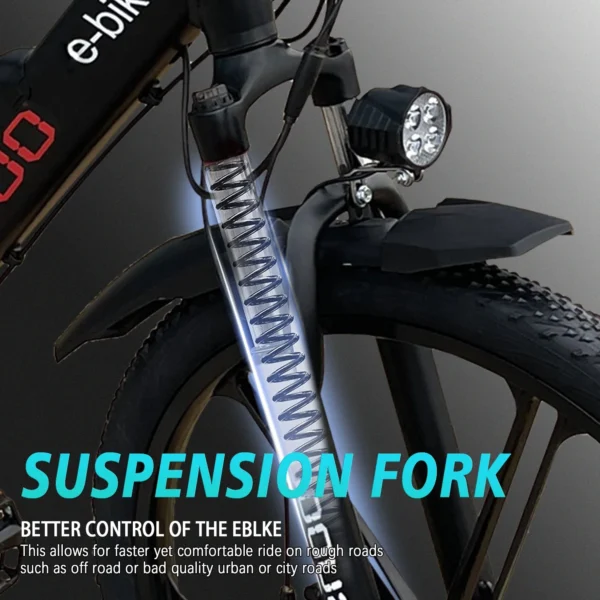 Azraa Electric Bike | Red Warrier 26" Electric Mountain Pedal E-Bike | 36V12A Battery with Integrated wheels | - Image 8