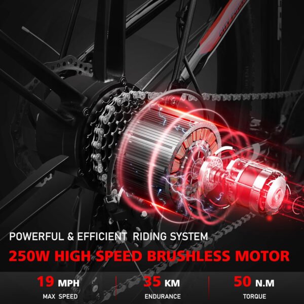 Azraa Electric Bikes for Adults_Electric Bicycle_Warrier 26" Mountain Pedal EBike_2603K - Image 3