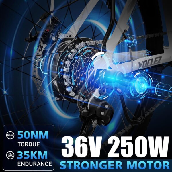 Azraa Electric Bike for Adults_26" Electric Bicycle_E-bikes Built-in 36V 8Ah/13Ah Removable Li-Ion Battery_2601W - Image 2