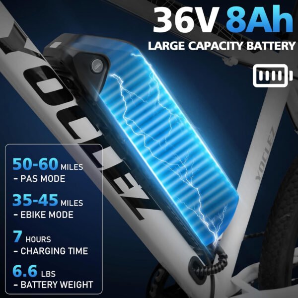 Azraa Electric Bike for Adults_26" Electric Bicycle_E-bikes Built-in 36V 8Ah/13Ah Removable Li-Ion Battery_2601W - Image 4