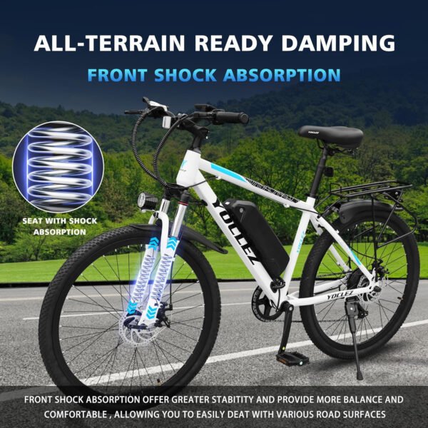 Azraa Electric Bike for Adults_26" Electric Bicycle_E-bikes Built-in 36V 8Ah/13Ah Removable Li-Ion Battery_2601W - Image 6
