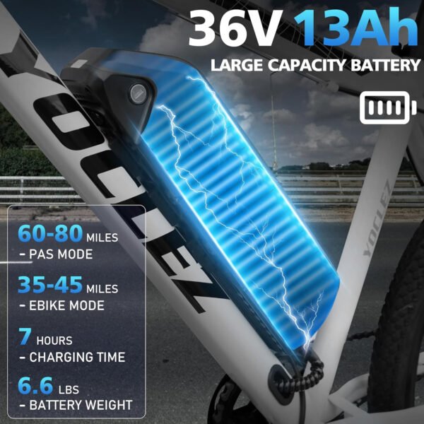 Azraa Electric Bike for Adults_26" Electric Bicycle_E-bikes Built-in 36V 8Ah/13Ah Removable Li-Ion Battery_2601W - Image 11