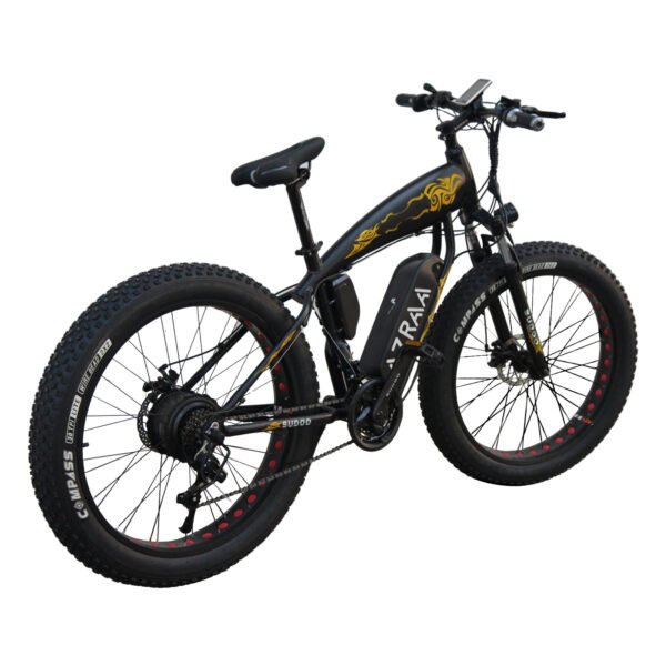 AZRAA Summit Pro 26"x4.0" Snow Electric Bike – 48V 10Ah Battery, 500W Motor, Shimano 6-Speed, Hydraulic Brakes, Full Suspension for Extreme Terrain - Image 2