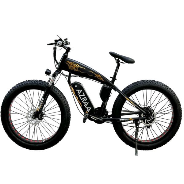 AZRAA Summit Pro 26"x4.0" Snow Electric Bike – 48V 10Ah Battery, 500W Motor, Shimano 6-Speed, Hydraulic Brakes, Full Suspension for Extreme Terrain - Image 4