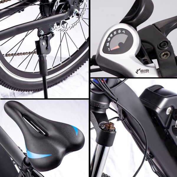 AZRAA Ridge Cruiser 24"x3.5" Comfort Electric Bike – 48V 10Ah Battery, 500W Motor, Throttle-On-Demand, Step-Through Frame - Image 4
