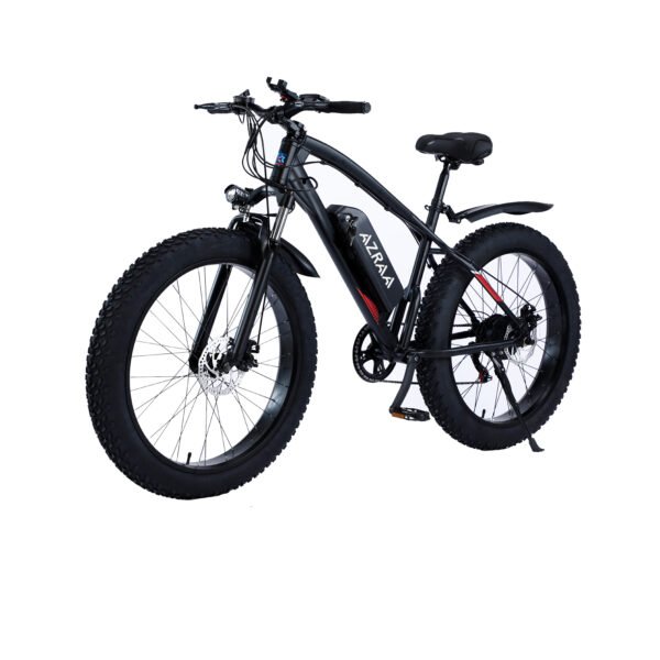 AZRAA Trailblazer 27.5"x3.8" Hybrid Snow/City E-Bike – 48V 12.5Ah Battery, 750W Motor, Belt Drive, Hidden Battery Design, Commuter & Off-Road Ready - Image 3