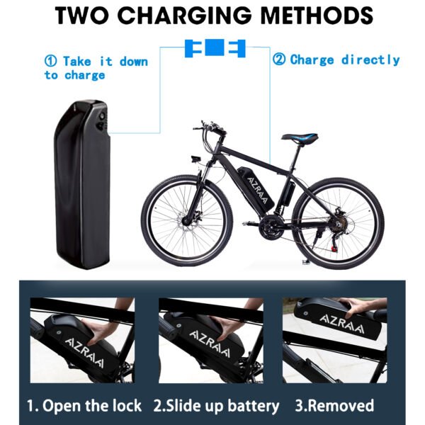 AZRAA Ridge Cruiser 24"x3.5" Comfort Electric Bike – 48V 10Ah Battery, 500W Motor, Throttle-On-Demand, Step-Through Frame - Image 9