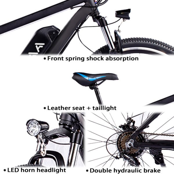 AZRAA Ridge Cruiser 24"x3.5" Comfort Electric Bike – 48V 10Ah Battery, 500W Motor, Throttle-On-Demand, Step-Through Frame - Image 11